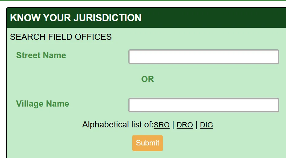 Check Jurisdiction (Know Your SRO)
